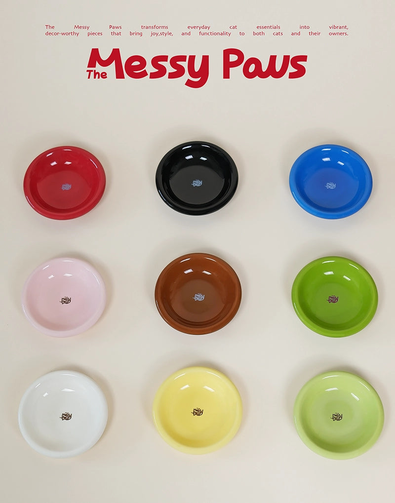 HALO HANDMADE SHALLOW CERAMIC PET BOWL