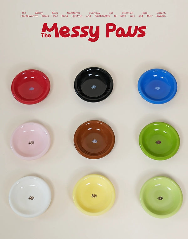 HALO HANDMADE SHALLOW CERAMIC PET BOWL