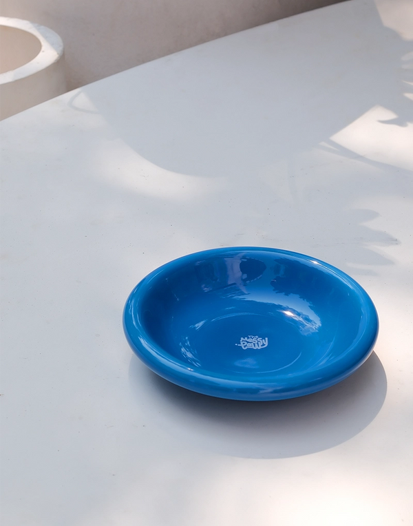 HALO HANDMADE SHALLOW CERAMIC PET BOWL