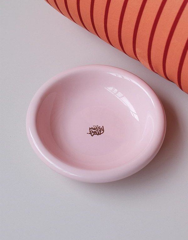 HALO HANDMADE SHALLOW CERAMIC PET BOWL