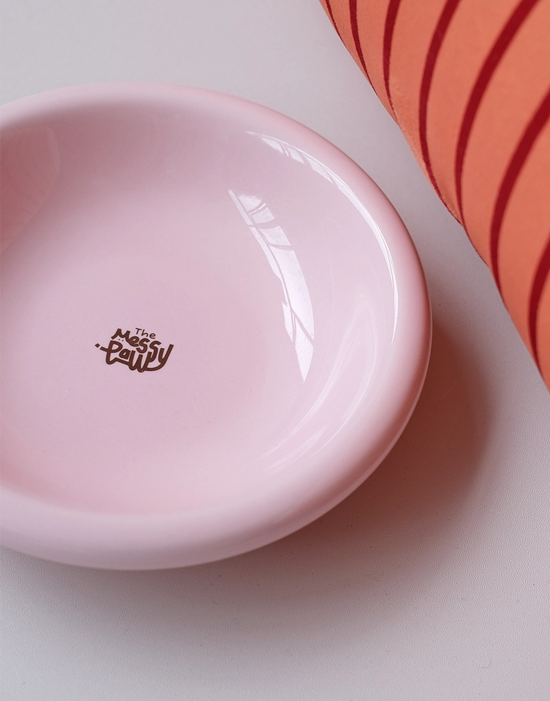 HALO HANDMADE SHALLOW CERAMIC PET BOWL