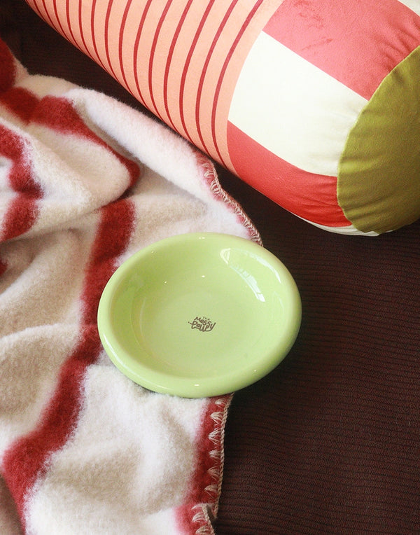 HALO HANDMADE SHALLOW CERAMIC PET BOWL