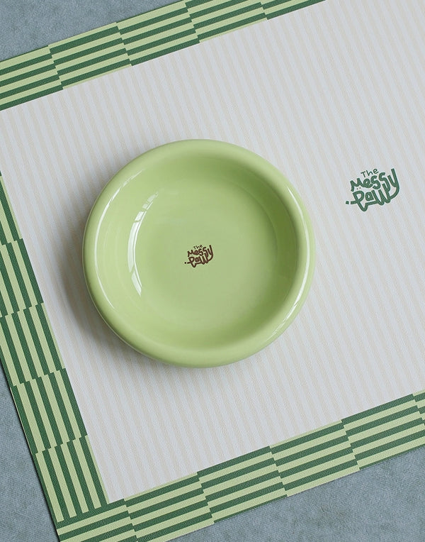 HALO HANDMADE SHALLOW CERAMIC PET BOWL