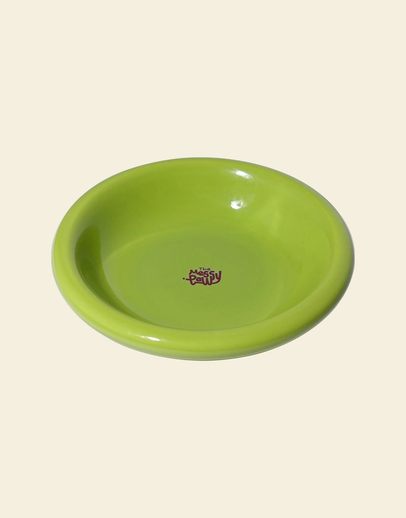 HALO HANDMADE SHALLOW CERAMIC PET BOWL