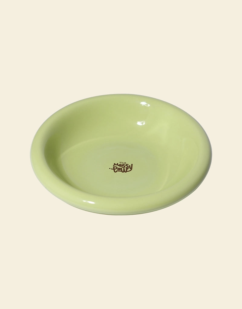 HALO HANDMADE SHALLOW CERAMIC PET BOWL
