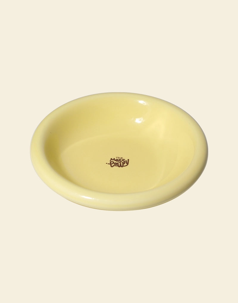 HALO HANDMADE SHALLOW CERAMIC PET BOWL