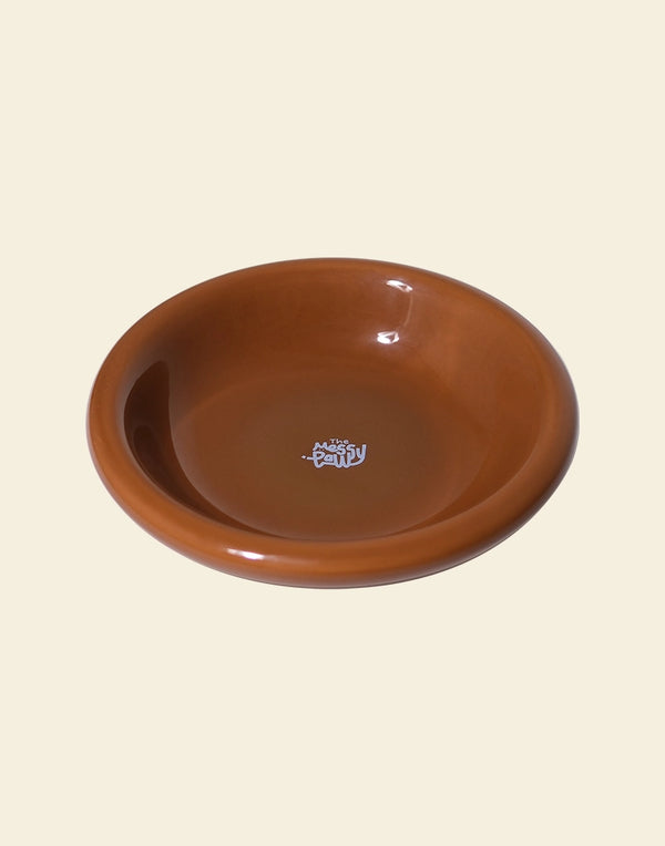 HALO HANDMADE SHALLOW CERAMIC PET BOWL