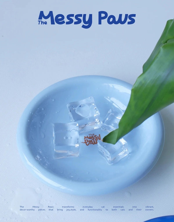 HALO HANDMADE SHALLOW CERAMIC PET BOWL