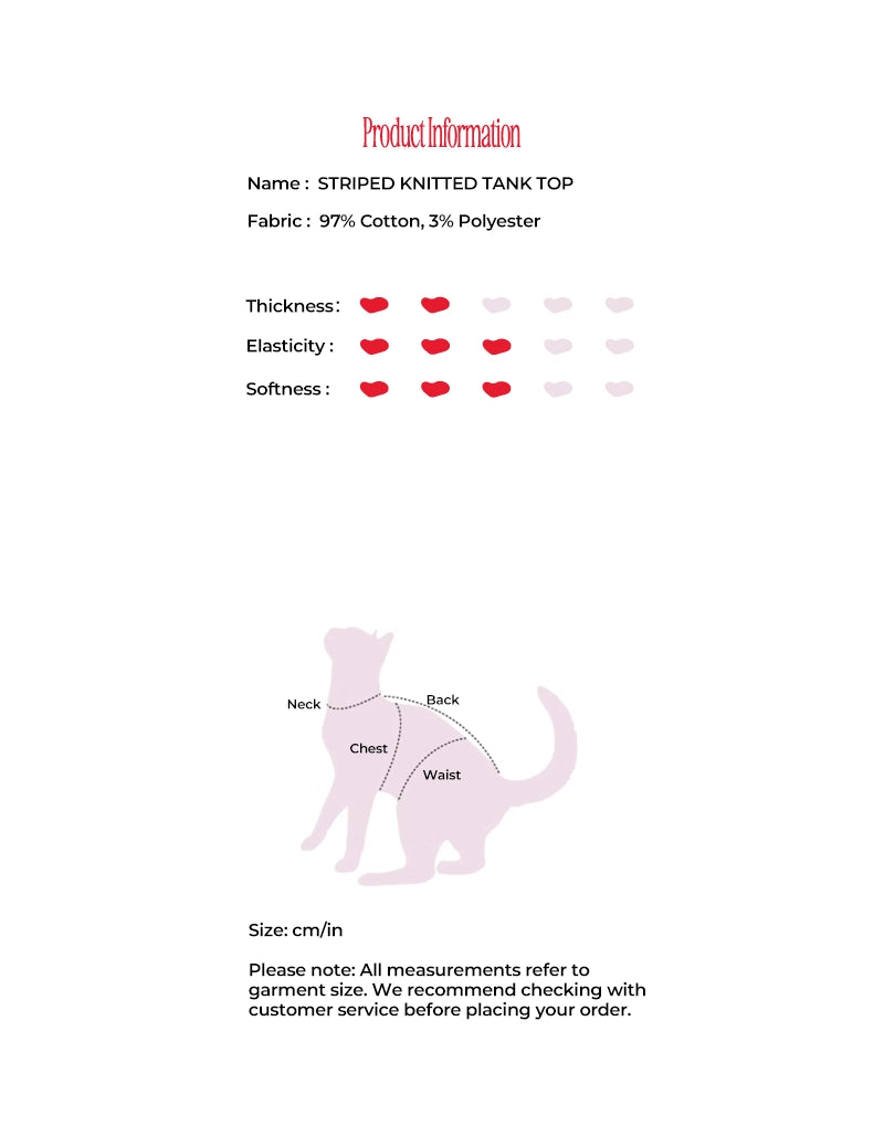 STRIPED KNITTED TANK TOP