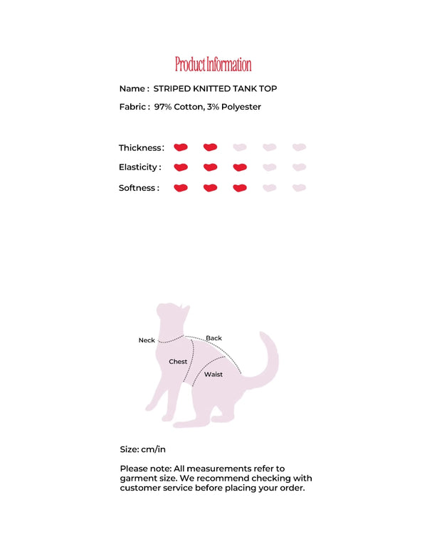 STRIPED KNITTED TANK TOP