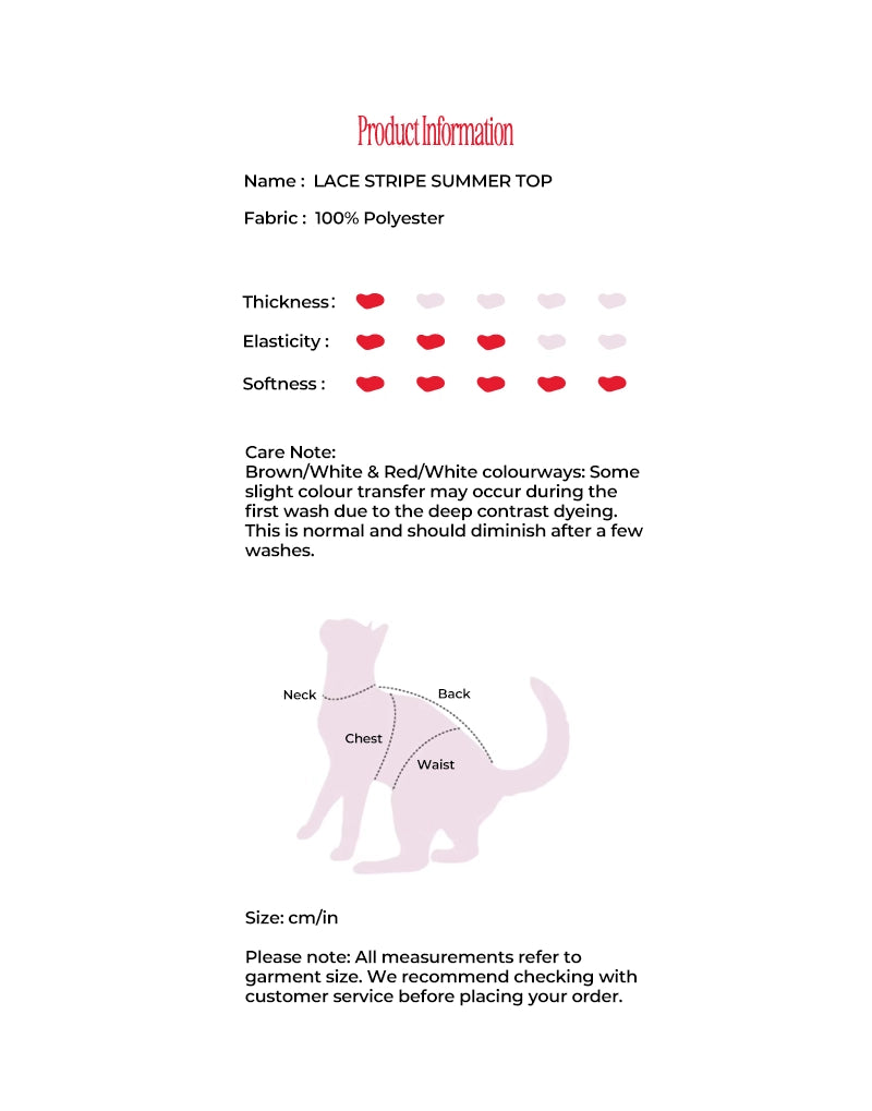 LACE STRIPE SUMMER TOP