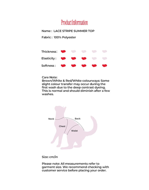 LACE STRIPE SUMMER TOP