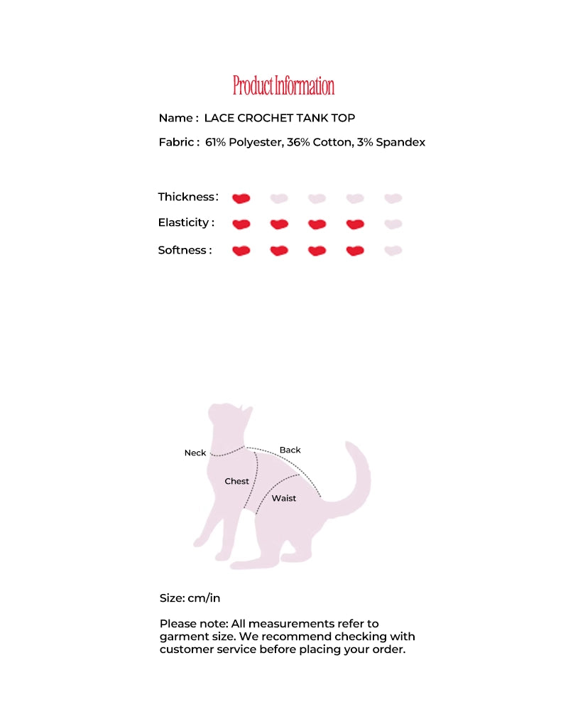 LACE CROCHET TANK TOP