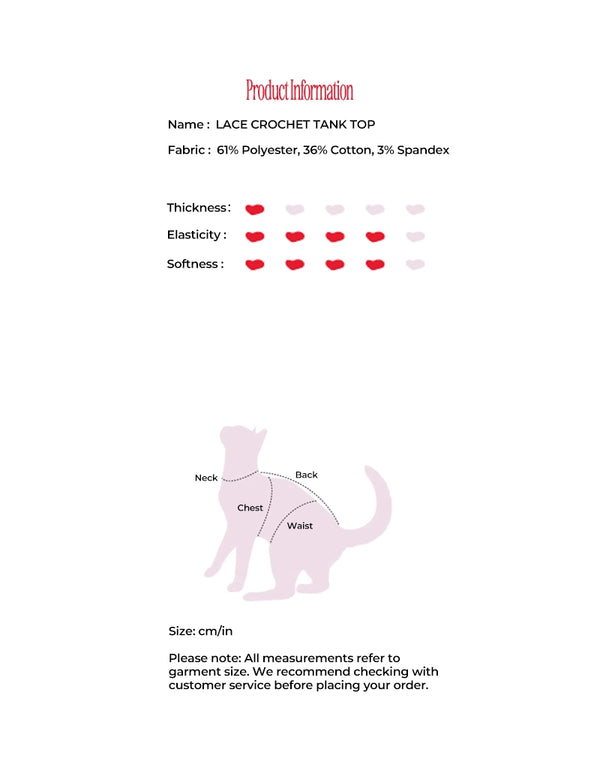 LACE CROCHET TANK TOP