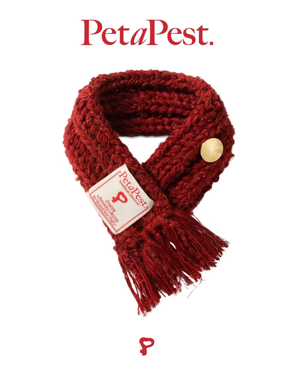 HAND-CROCHETED FRINGED SCARF