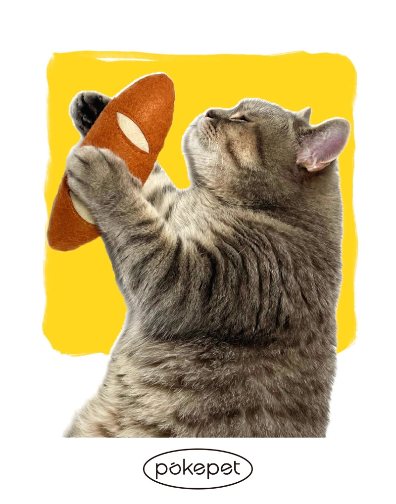 BAGUETTE & EGG CATNIP TOY