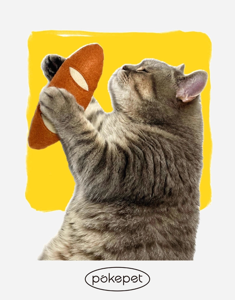 BAGUETTE & EGG CATNIP TOY