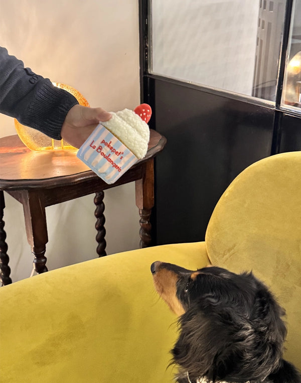 CUPCAKE & MILK SQUEAKY TOY