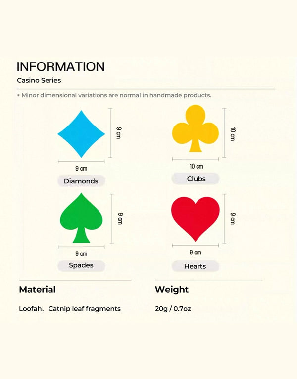 LUCKY LOOFAH CATNIP TOYS – CASINO SERIES