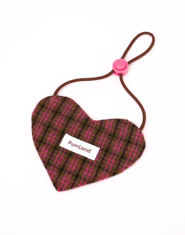 HeartWeave Tweed Scarf Bib – Designer Drool Control for Stylish Pets