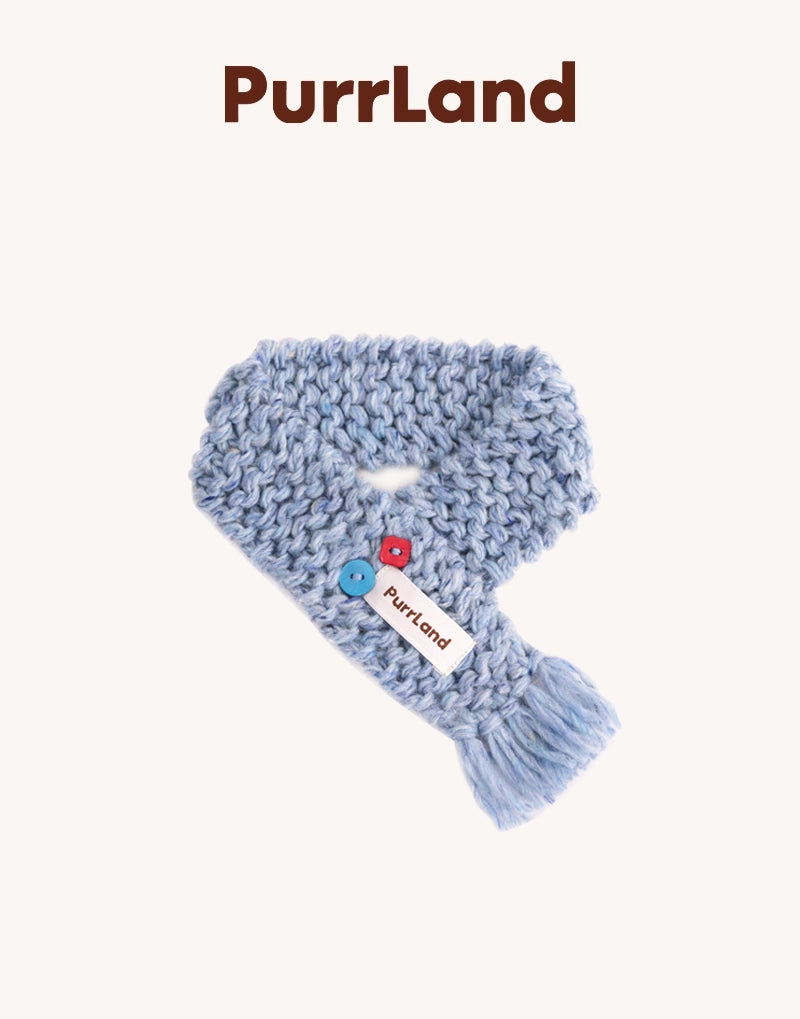 ColorKnit Speckled Pet Scarf – Handcrafted Warm Gift for Cats & Dogs