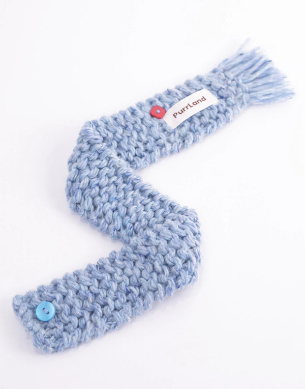ColorKnit Speckled Pet Scarf – Handcrafted Warm Gift for Cats & Dogs