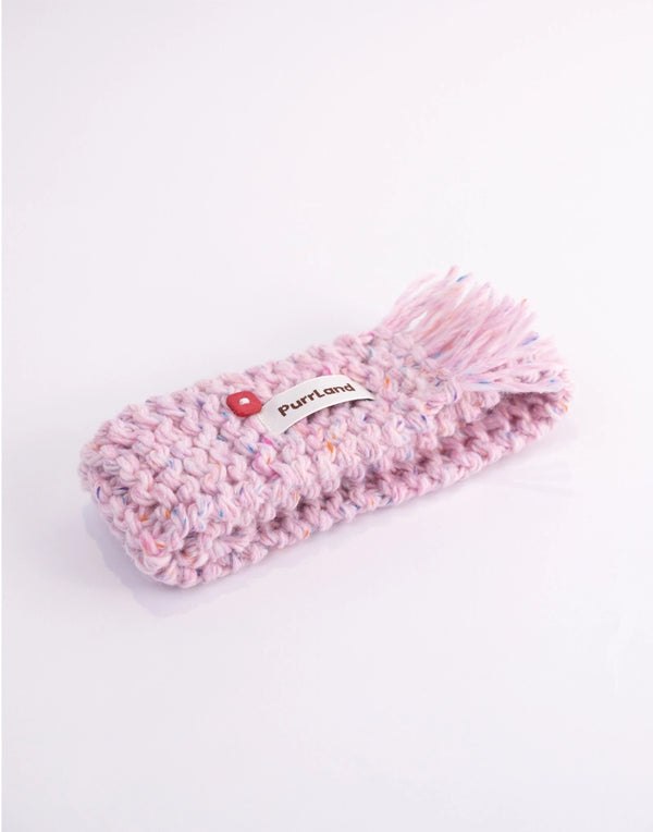 ColorKnit Speckled Pet Scarf – Handcrafted Warm Gift for Cats & Dogs