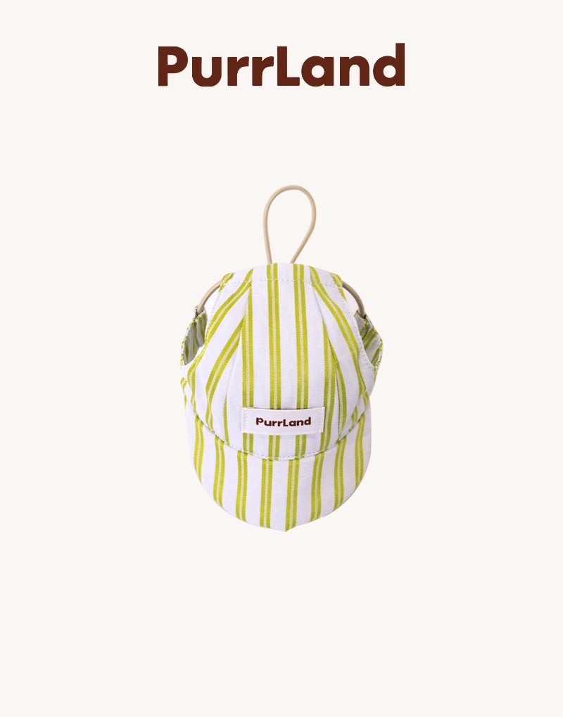 StripePaw Pet Caps – Adjustable Striped Hats for Cats & Dogs