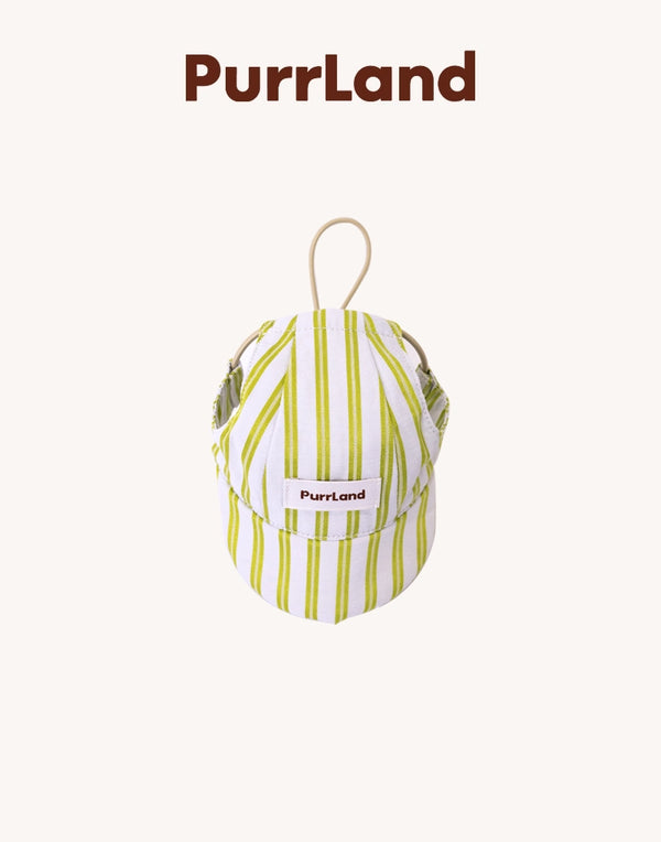 StripePaw Pet Caps – Adjustable Striped Hats for Cats & Dogs
