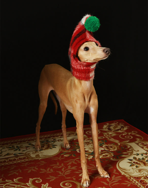 MERRY POM HAT – RED POM & GREEN POM