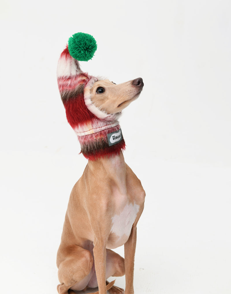 MERRY POM HAT – RED POM & GREEN POM