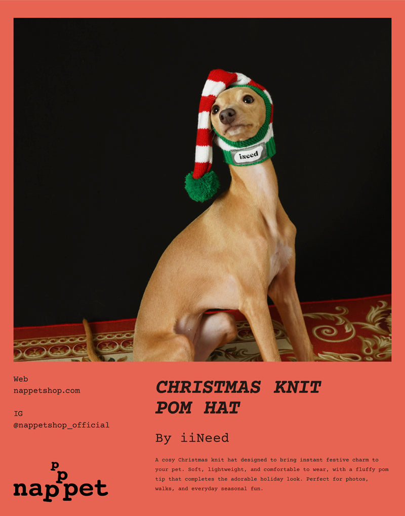 CHRISTMAS KNIT POM HAT