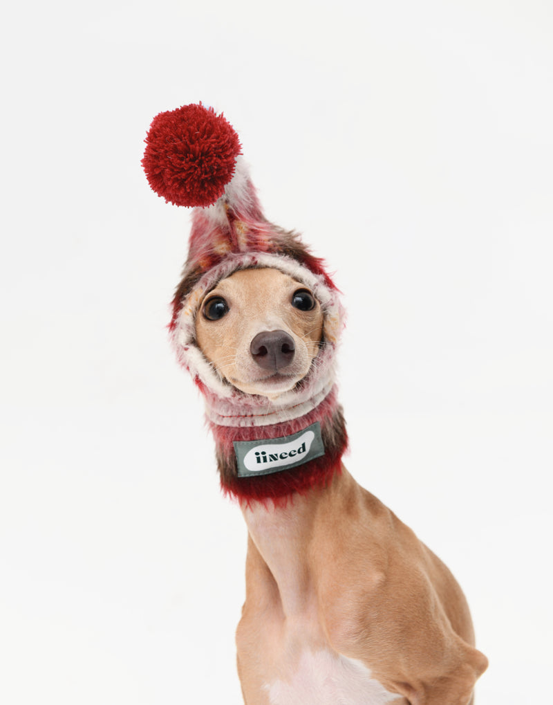MERRY POM HAT – RED POM & GREEN POM