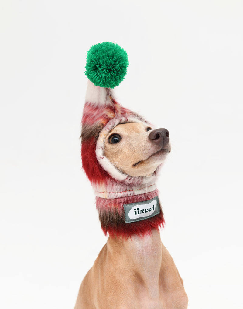MERRY POM HAT – RED POM & GREEN POM