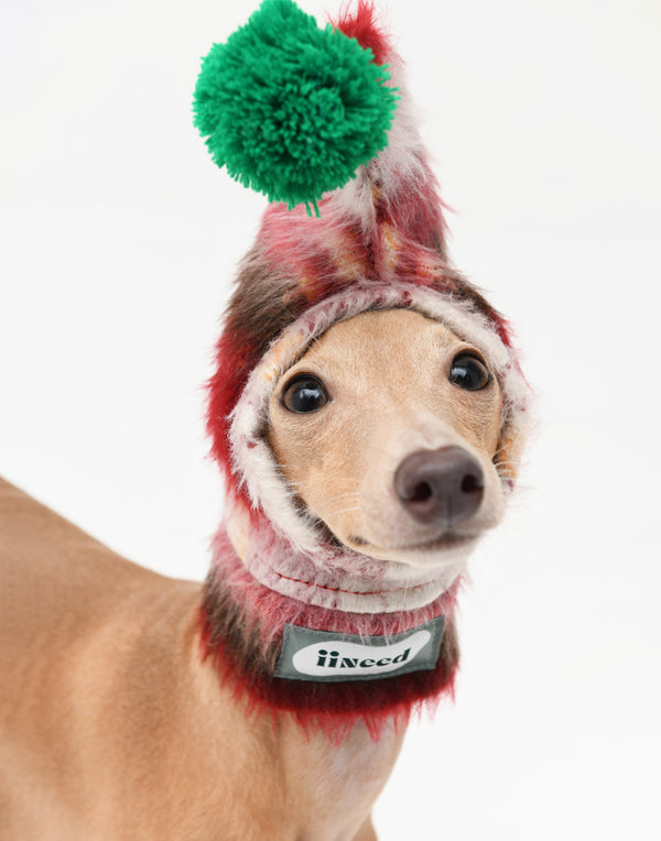 MERRY POM HAT – RED POM & GREEN POM