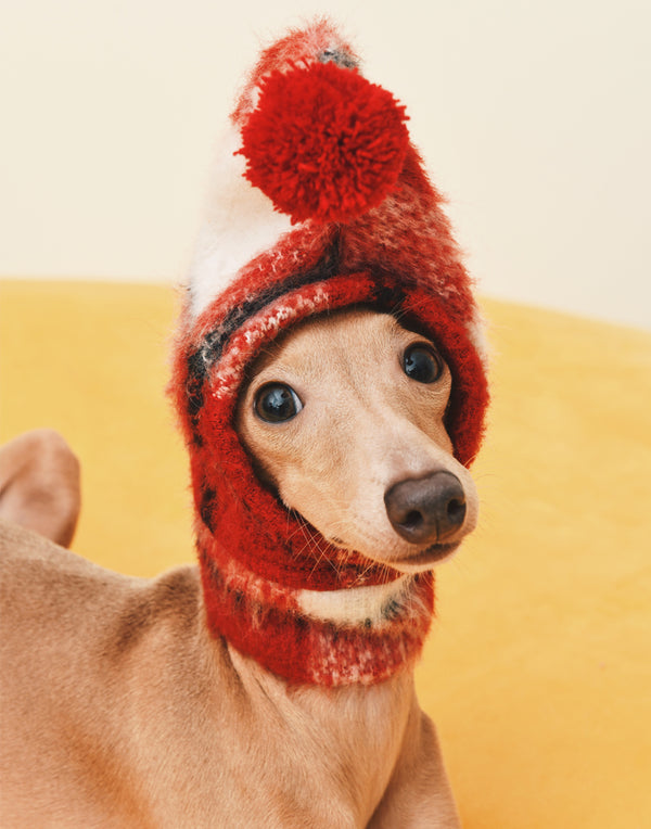 MERRY POM HAT – RED POM & GREEN POM