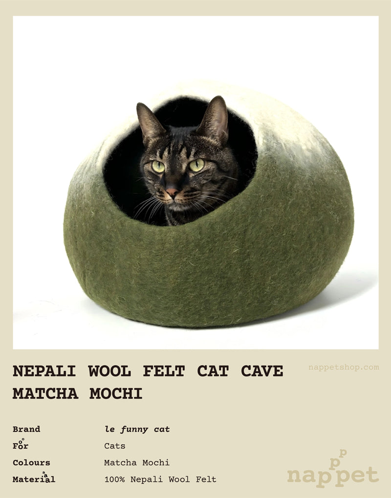 NEPALI WOOL FELT CAT CAVE – MATCHA MOCHI