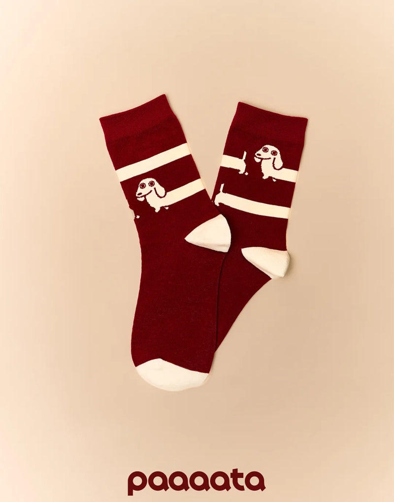 SAUSAGE DOG SOCKS– LIGHT COTTON SERIES
