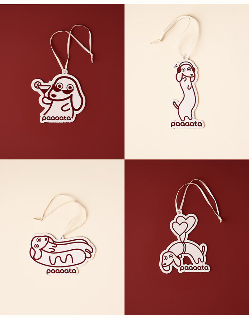 SAUSAGE DOG SCENTED HANGING CARDS