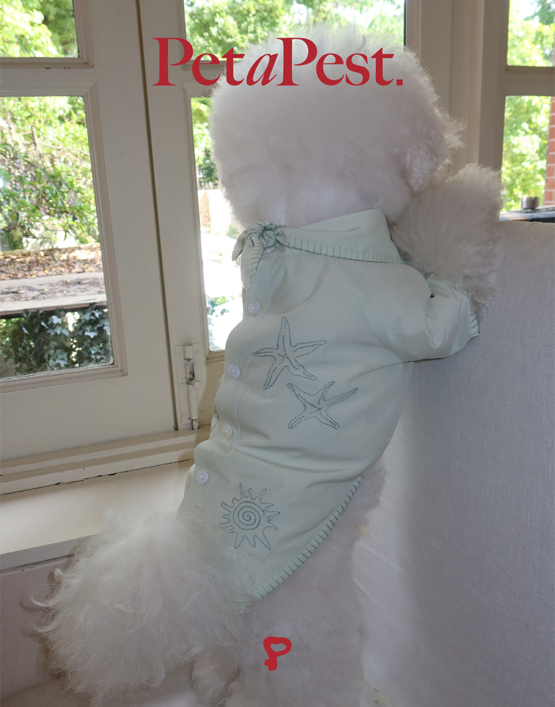 EMBROIDERED RESORT PET SHIRT