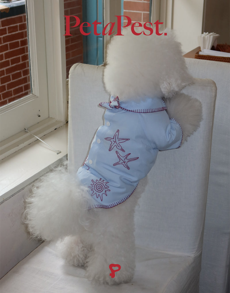 EMBROIDERED RESORT PET SHIRT