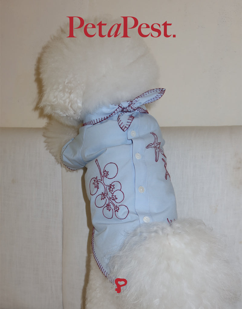 EMBROIDERED RESORT PET SHIRT