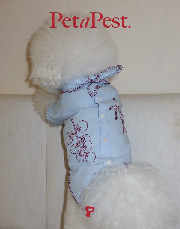 EMBROIDERED RESORT PET SHIRT
