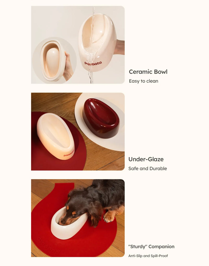 SIGNATURE BOWL & MAT FOR LONG-EARED DOGS