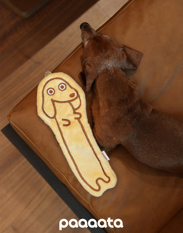 DACHSHUND PLUSH HAND TOWEL
