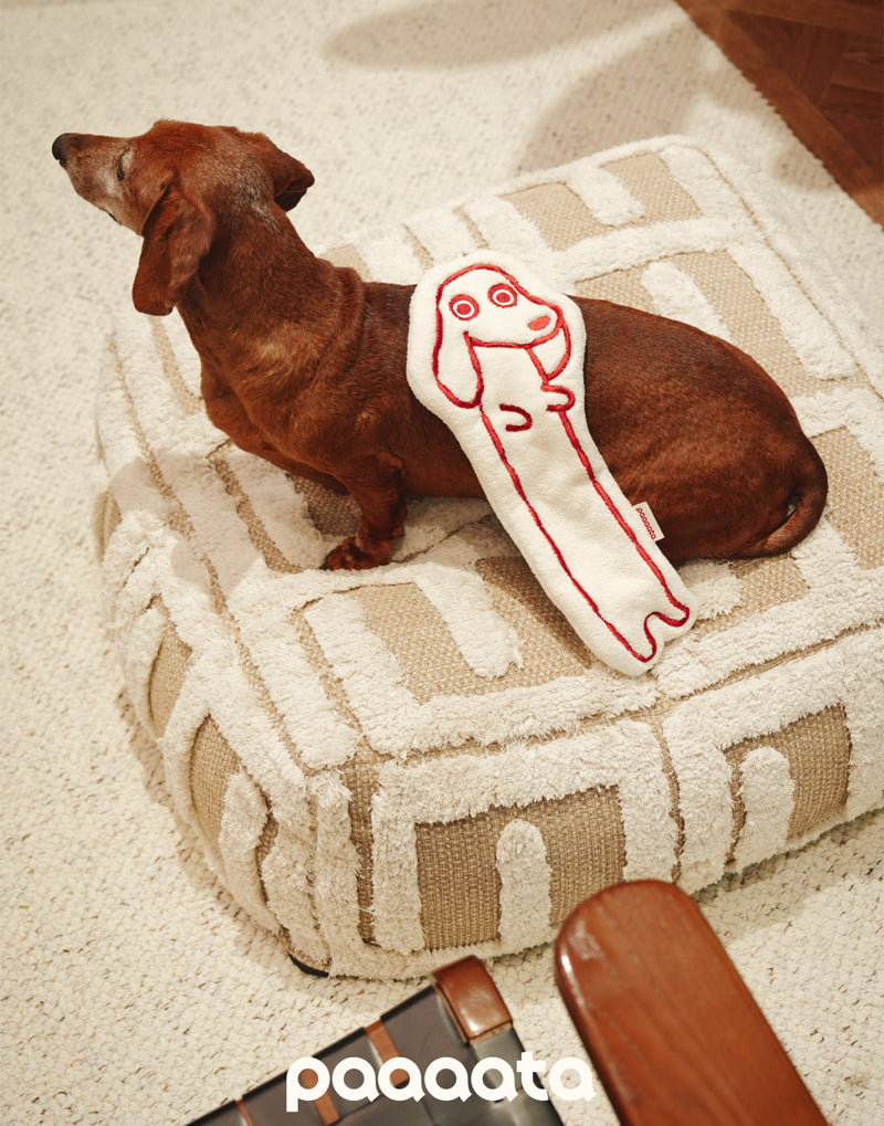 DACHSHUND PLUSH HAND TOWEL