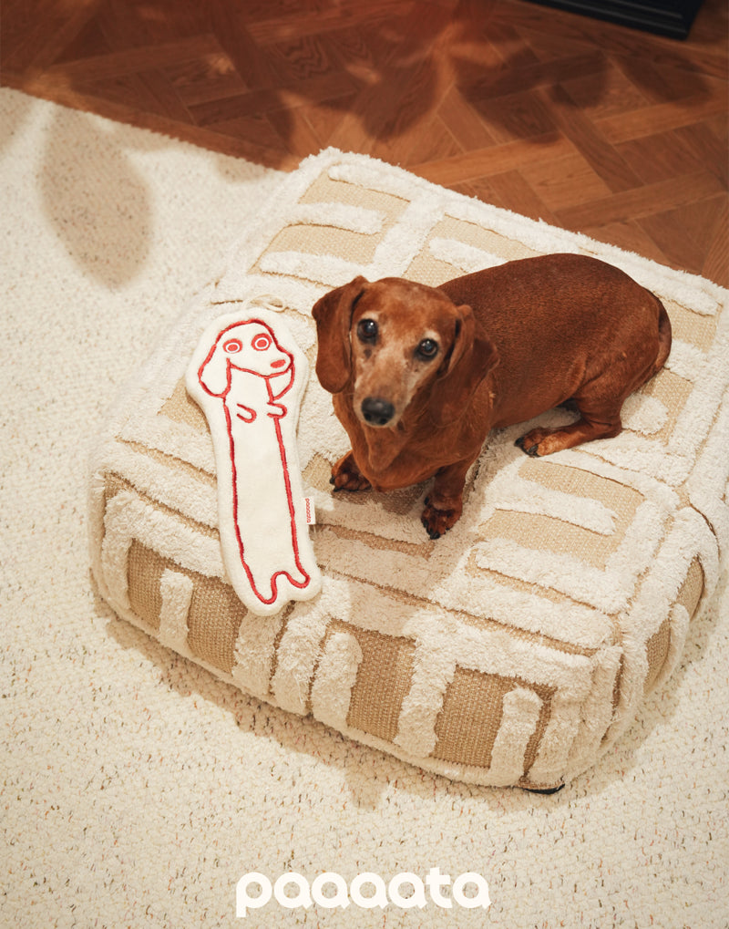 DACHSHUND PLUSH HAND TOWEL