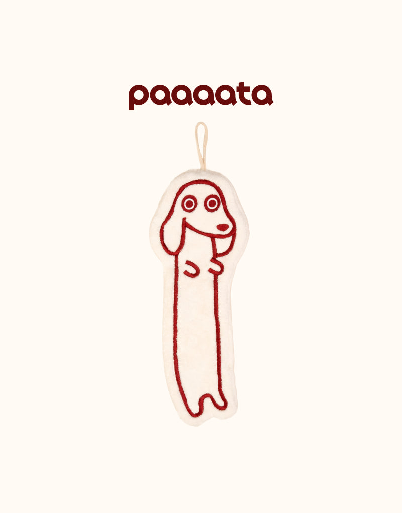 DACHSHUND PLUSH HAND TOWEL