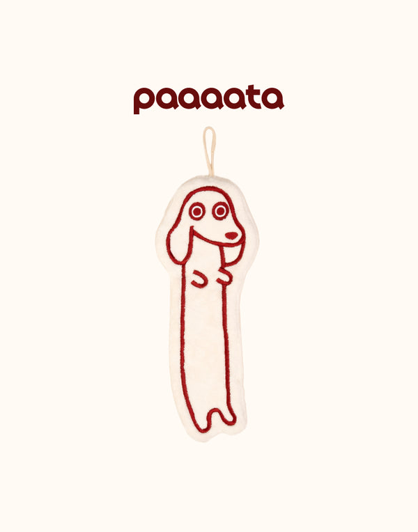 DACHSHUND PLUSH HAND TOWEL