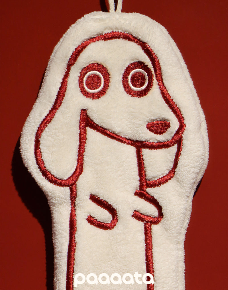 DACHSHUND PLUSH HAND TOWEL